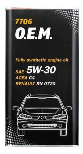 Aceite Mannol 5w30 Nissan Renault 1l - Sintetico