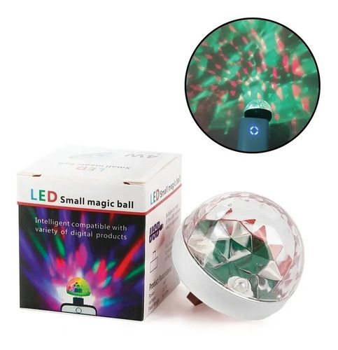 Mini Globo De Festa Luz Led Rgb Celular Carro Usb Promoção