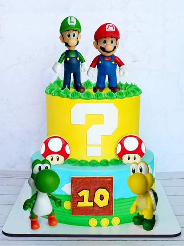 Figura De Mario Bros Constructor, 10cm, Pvc, C/u