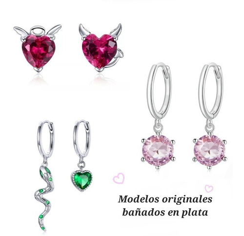 Aros Originales Bañados En Plata 