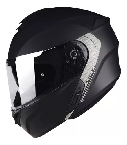 Casco Rebatible Moto Axxis Storm Solid Doble Visor Plan Fas