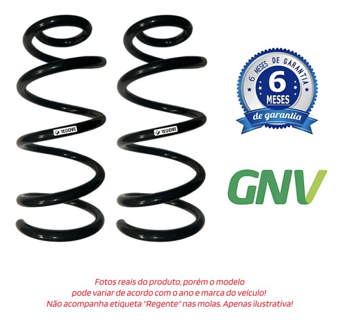 2 Molas Traseiras Reforçadas Gnv Nissan March 2012 A 2020
