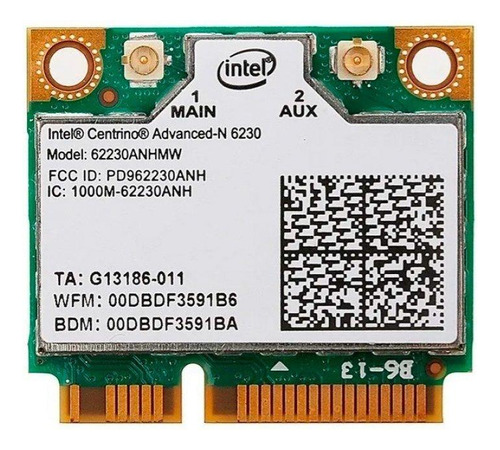 Intel Placa Wifi Bluetooth Dual 2.4ghz E 5ghz - 62230anhmw