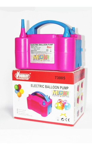 Imagen 2 de 5 de Bombas Inflador Globos Electrico Doble Boquilla Bomba 600wat