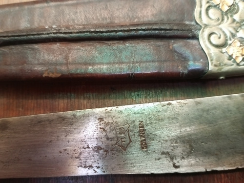 Imagen 5 de 12 de Puñal Facon Plata Y Oro Plateria Criolla Chaira Cuchilla