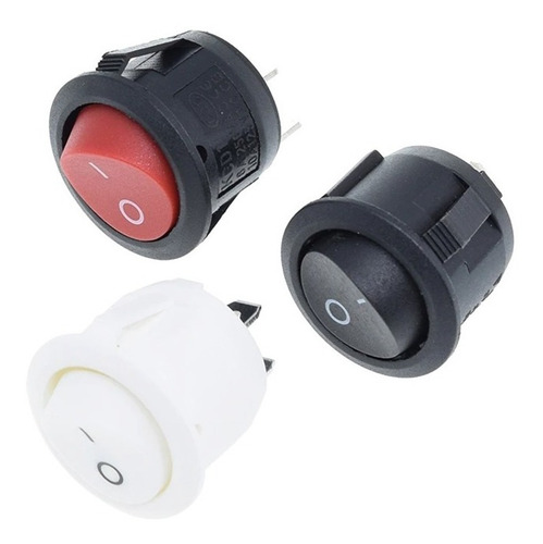 Pack 10pcs Interruptores Negros Plást 6a/250vac 10a/125vac