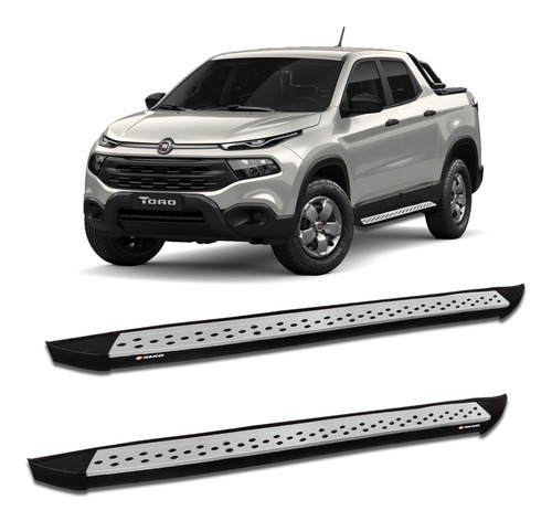 Imagem 1 de 5 de Estribo Fiat Toro 2016 A 2018 Aluminio Prata Keko K2 My Way