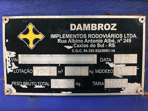 Prancha Automotiva Dambroz Srtc 2 Eixos 23,4m 2008 = Randon