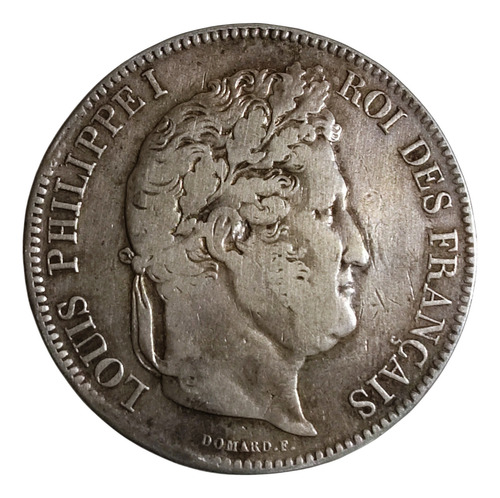 Moeda 5 Francs Louis-philippe I Prata .900 1833