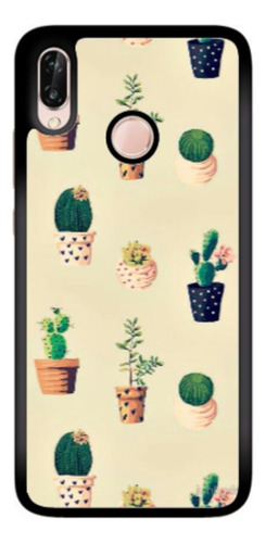 Funda Protector Para Huawei Flores Suculentas Collage Huawei P20 Lite