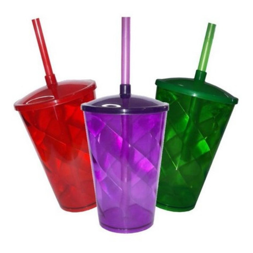 10 Vasos Twister 1° Calidad Varios Colores 
