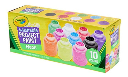 Juego De Pintar Crayola Lavable De Niños, Neón, 2 Onzas