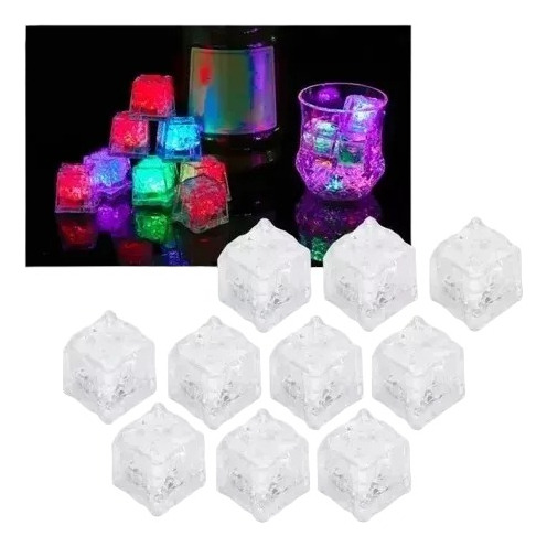 36 Luces Led De Cubitos De Hielo Brillantes Para  Fiesta