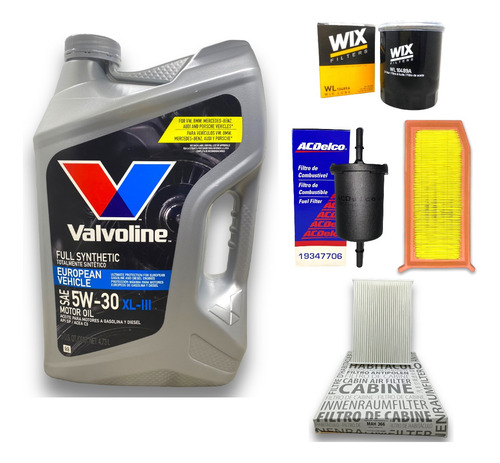 Kit Valvoline 5w30 + 4 Filtros Kangoo 1.6 H4m Nissan 2018 -