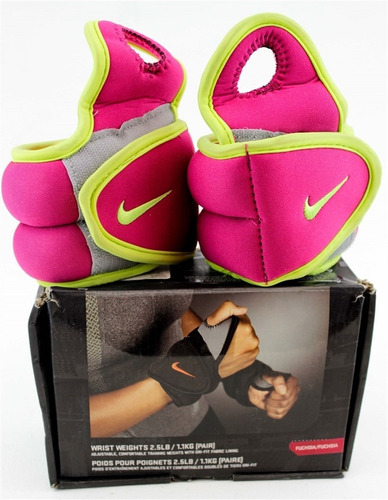 Enajenar Variedad estudio Muñequeras Nike C/peso 1.1 Kg Color Rosa Amarillo | Envío gratis