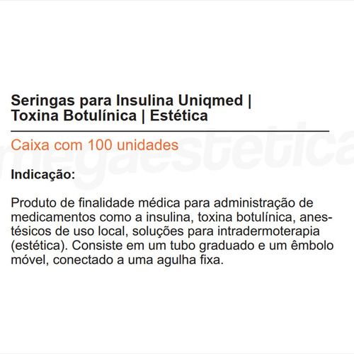 Imagem 5 de 5 de Seringa 0,5 Agulha 32g Insulina, Anestésicos, Estética Botox