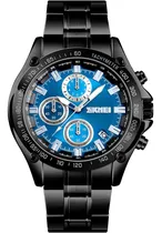 Comprar Reloj Skmei Ef 1393 Cronógrafo Acero Inoxidabl Acuático Moda