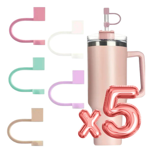 5 Tapones Silicona Popotes 1cm Diámetro Para Stanley/yeti
