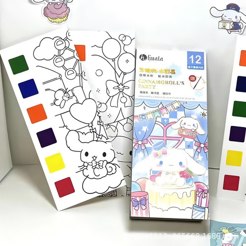 Bloque de dibujo en acuarela My Melody Kuromi Hello Kitty