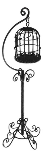 Set De Silla Y De Hierro + Jáula Columpio En Miniatura
