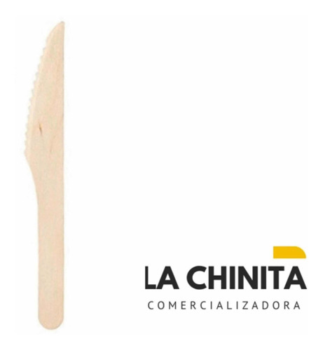 Imagen 1 de 3 de Cuchillo Cuchillos Servicio Madera Bio X 100 Unidades