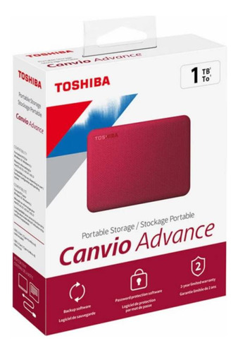 Disco Externo 1tb Toshiba Advance Con Contraseña Y Respaldo