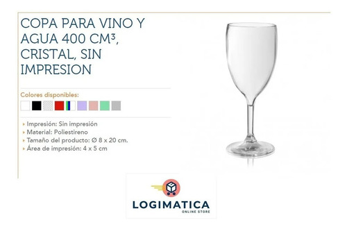 Imagen 2 de 6 de 6 Copa Vino Y Agua Plástico Eventos Bar Gastronomía En Caja
