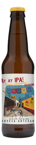 Cerveza artesanal Cervecería Baja Brewing Session IPAdorado botella 355 ml 355 mL 12 unidades