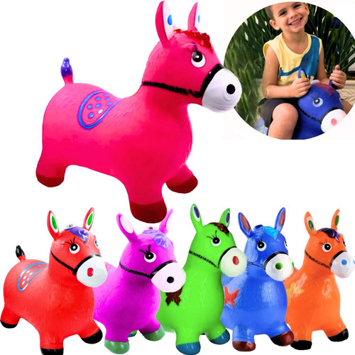Cavalinho Upa Upa Com Luz Brinquedo Musical Pula Pula Cor Violeta