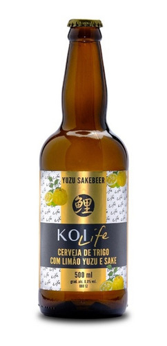 Cerveja De Trigo Com Sakê E Limão Yuzu Koi Life 500ml