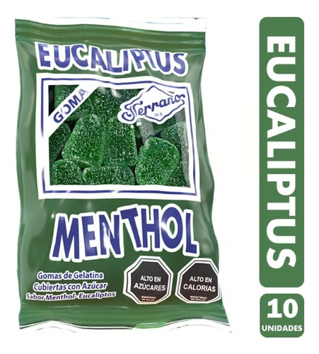 Gomitas Sabor Eucaliptus Menthol Serrano (pack Con 10 Uni)