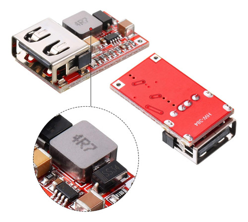 Módulo Regulador De Voltaje Dc-dc Buck 6-24v A 5v 3a Usb