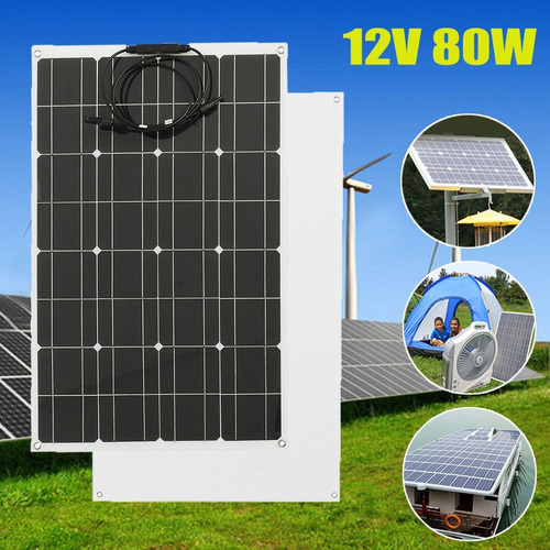 Imagen 2 de 6 de Panel Solar 80watts 12 Voltios Anti Agua Calidad Náutica