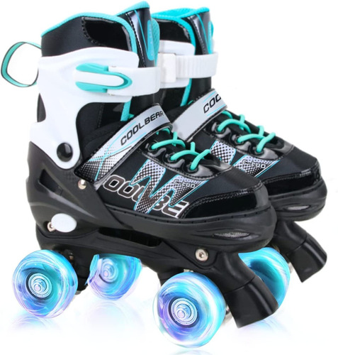 Patines Ajustables Negros Talla S Ruedas En Poliuretano