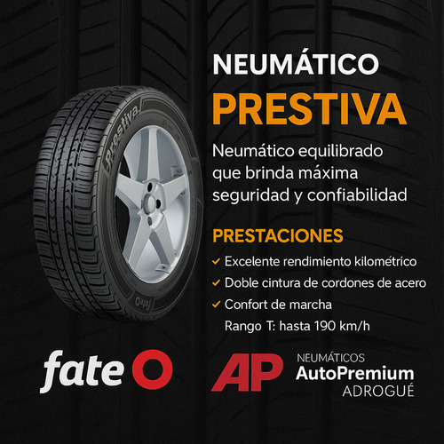 Cubierta Rodado 14 175/65 R14 Kwid Fate Prestiva Nuevas
