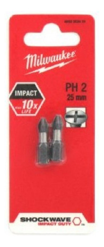 Ponta Bit Philips Ph2 X 25mm C/02 Pçs 4932352431 Milwaukee