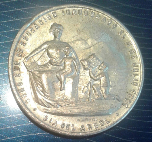 Medalla Dia Del Arbol Educacion Tucuman  8 De Julio 1901