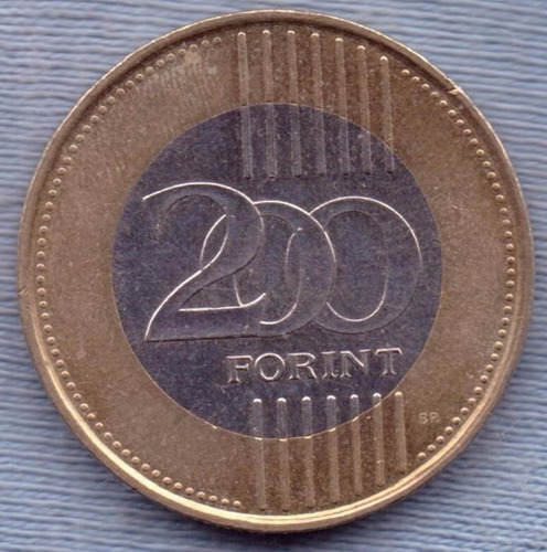 Imagen 2 de 2 de Hungria 200 Forint 2016 Bimetalica * Puente De Las Cadenas *