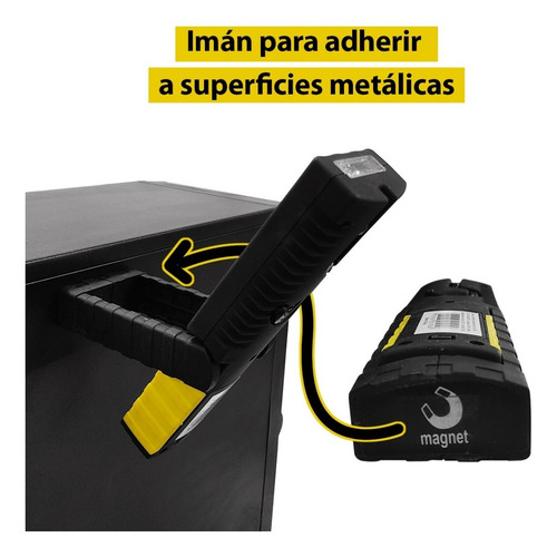Imagen 6 de 10 de Kit 5 Linternas Led Lampara Imán Lupa Farol Mini Llavero Usb