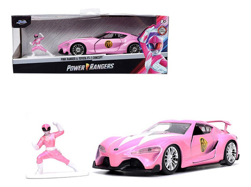 Vehiculo Toyota Figura Power Rangers Rosa 1-32 Jada Hasbro Rosa Claro