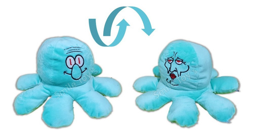 Peluche Pulpo Reversible Calamardo De Bob Esponja.