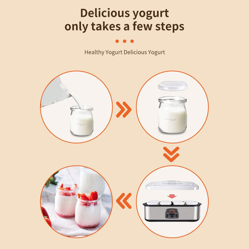 Yogurtera Con 8 Tarros De Yogur, Yogur Casero Artesanal,