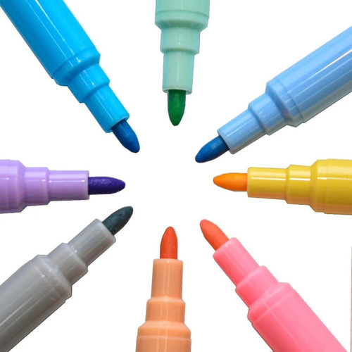 Marcadores Mooving 100% Pastel 100% Pasion X 8 Colores