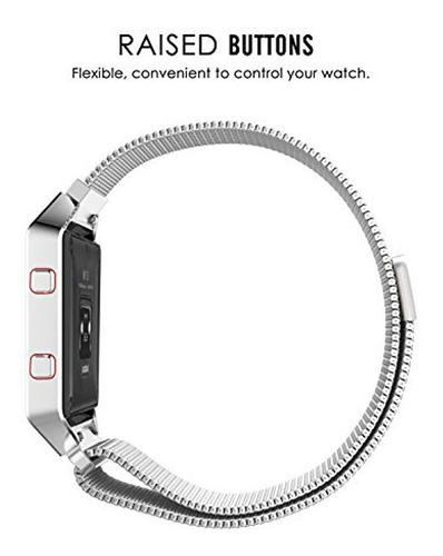 Imagen 3 de 5 de Correa De Acero Inoxidable Para Reloj Fitbit Blaze