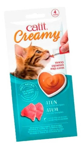 Snacks Para Gatos Cremosos Catit Creamy Sabor Atun 