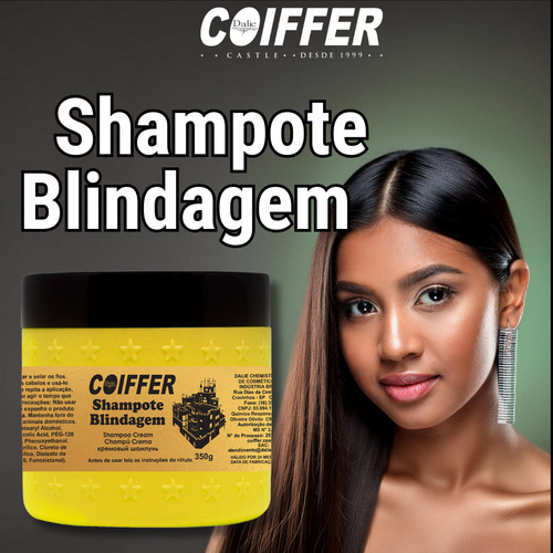 Shampote Blindagem Coiffer 350g Kit 2 Uni Proteção E Hidrata