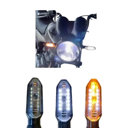 Seta Pisca Gvs Led Com Drl Cb Twister Kit 4 Unidades