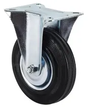 Comprar Rueda Goma Base Fija 75mm Kushiro Pack X 4 Unidades