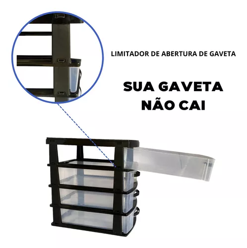 Gaveteiro Organizador 3 Gavetas 56129 - Gaveteiro Organizador 3 Gavetas -  Jaguar