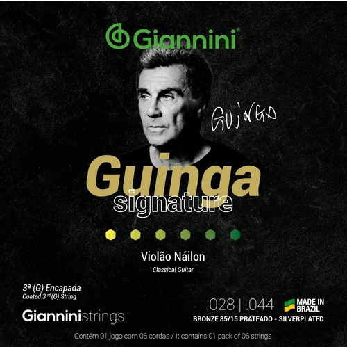 Encordoamento Nylon Giannini Guinga Signature 3° Encapada